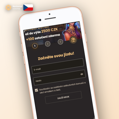 Potvrzení e-mailu jako poslední krok registrace v National Casino – ikona obálky
