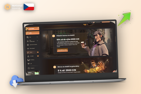 Zadání promo kódu National Casino při registraci na laptopu a mobilu